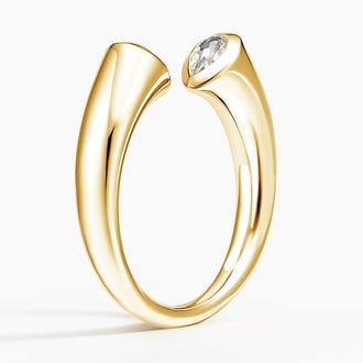 Stevie White Topaz Toi et Moi Ring