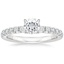 18K White Gold Olympia Half Coverage Diamond Ring, smalltop view
