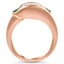 Sweeping Diamond and Emerald Ring, smallside view