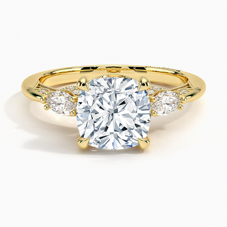 Three Stone Marquise Engagement Ring