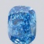3.02 Ct. Fancy Vivid  Blue Cushion Lab Grown Diamond
