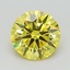 1.03 Ct. Fancy Vivid Yellow Round Lab Grown Diamond
