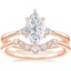 14K Rose Gold Aria Contoured Diamond Bridal Set