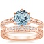 14K Rose Gold Hudson Ring with Delicate Antique Scroll Diamond Ring (1/15 ct. tw.)