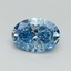 0.52 Ct. Fancy Vivid Blue Oval Lab Grown Diamond