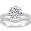 Platinum Constance Hidden Halo Diamond Ring (3/4 ct. tw.) with Luxe Flair Diamond Ring (1/3 ct. tw.)