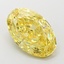 4.14 Ct. Fancy Vivid  Yellow Oval Lab Grown Diamond