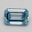 1.00 Ct. Fancy Intense Blue Emerald Lab Grown Diamond