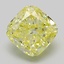 2.25 Ct. Fancy  Yellow Cushion Lab Grown Diamond