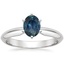 18K White Gold Classic Six-Prong Solitaire Ring, smalltop view