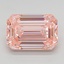 7.03 Ct. Fancy Vivid  Pink Emerald Lab Grown Diamond