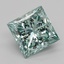 1.58 Ct. Fancy Vivid Green Princess Lab Grown Diamond