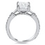 Tapered Baguette Ring with Diamond Sidestones, smallside view
