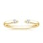 18K Yellow Gold Wren Diamond Open Ring, smalltop view
