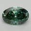 3.16 Ct. Fancy Vivid Pacific Green Oval Lab Grown Diamond