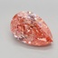 4.34 Ct. Fancy Vivid Pink Pear Lab Grown Diamond