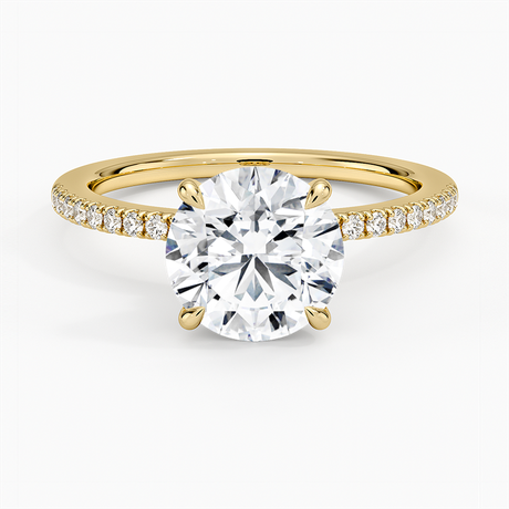 18K Yellow Gold Demi Half Coverage Diamond Ring (1/5 ct. tw.)