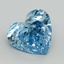 6.14 Ct. Fancy Vivid Blue Heart Lab Grown Diamond