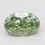 4.08 Ct. Fancy Vivid Green Oval Lab Grown Diamond