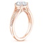 14K Rose Gold Tressa Split Shank Diamond Ring, smallside view