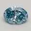 1.74 Ct. Fancy Vivid Blue Oval Lab Grown Diamond