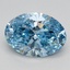 1.43 Ct. Fancy Vivid Blue Oval Lab Grown Diamond