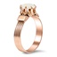 The Gilberte Ring, smalltop view on a hand