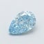 1.10 Ct. Fancy Vivid  Blue Pear Lab Grown Diamond