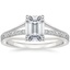18K White Gold Tressa Split Shank Diamond Ring, smalltop view