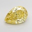 4.04 Ct. Fancy Intense None Yellow Pear Lab Grown Diamond