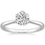 18K White Gold Caliana Ring, smalltop view