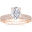 14K Rose Gold Petite Demi Diamond Ring (1/5 ct. tw.) with Luxe Sia Diamond Ring (1/5 ct. tw.)