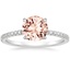 18K White Gold Viviana Three-Quarter Coverage Diamond Ring, smalltop view