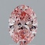 1.47 Ct. Fancy Vivid Pink Oval Lab Grown Diamond