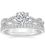 18K White Gold Solana Diamond Ring (1/3 ct. tw.) with Luxe Ballad Diamond Ring (1/4 ct. tw.)