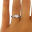 The Tilden Ring, smalltop view on a hand