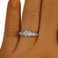 The Irina Ring, smallzoomed in top view on a hand