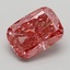 3.08 Ct. Fancy Vivid  Pink Cushion Lab Grown Diamond