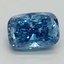 1.74 Ct. Fancy Vivid Blue Cushion Lab Grown Diamond