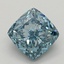 3.65 Ct. Fancy Vivid  Blue Cushion Lab Grown Diamond