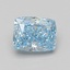 2.01 Ct. Fancy Vivid Blue Cushion Lab Grown Diamond