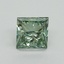 1.50 Ct. Fancy Vivid Green Princess Lab Grown Diamond