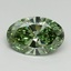 4.11 Ct. Fancy Vivid Green Oval Lab Grown Diamond