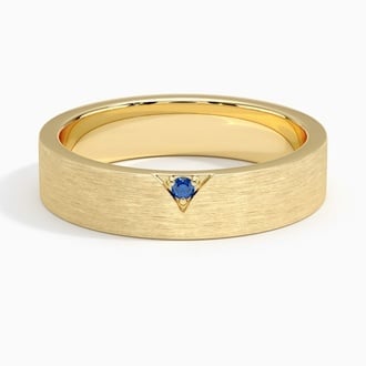 Andreas Sapphire 5mm Wedding Ring in 18K Yellow Gold