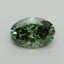 0.90 Ct. Fancy Vivid Pacific Green Oval Lab Grown Diamond