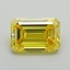 0.89 Ct. Fancy Vivid Yellow Emerald Lab Grown Diamond