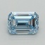 1.53 Ct. Fancy Intense Blue Emerald Lab Grown Diamond