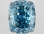 4.61 Ct. Fancy Vivid Blue Cushion Lab Grown Diamond