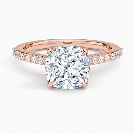 14K Rose Gold Elodie Cathedral Diamond Ring