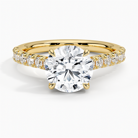 18K Yellow Gold Sienna Half Coverage Hidden Accents Diamond Ring (1/2 ct. tw.)